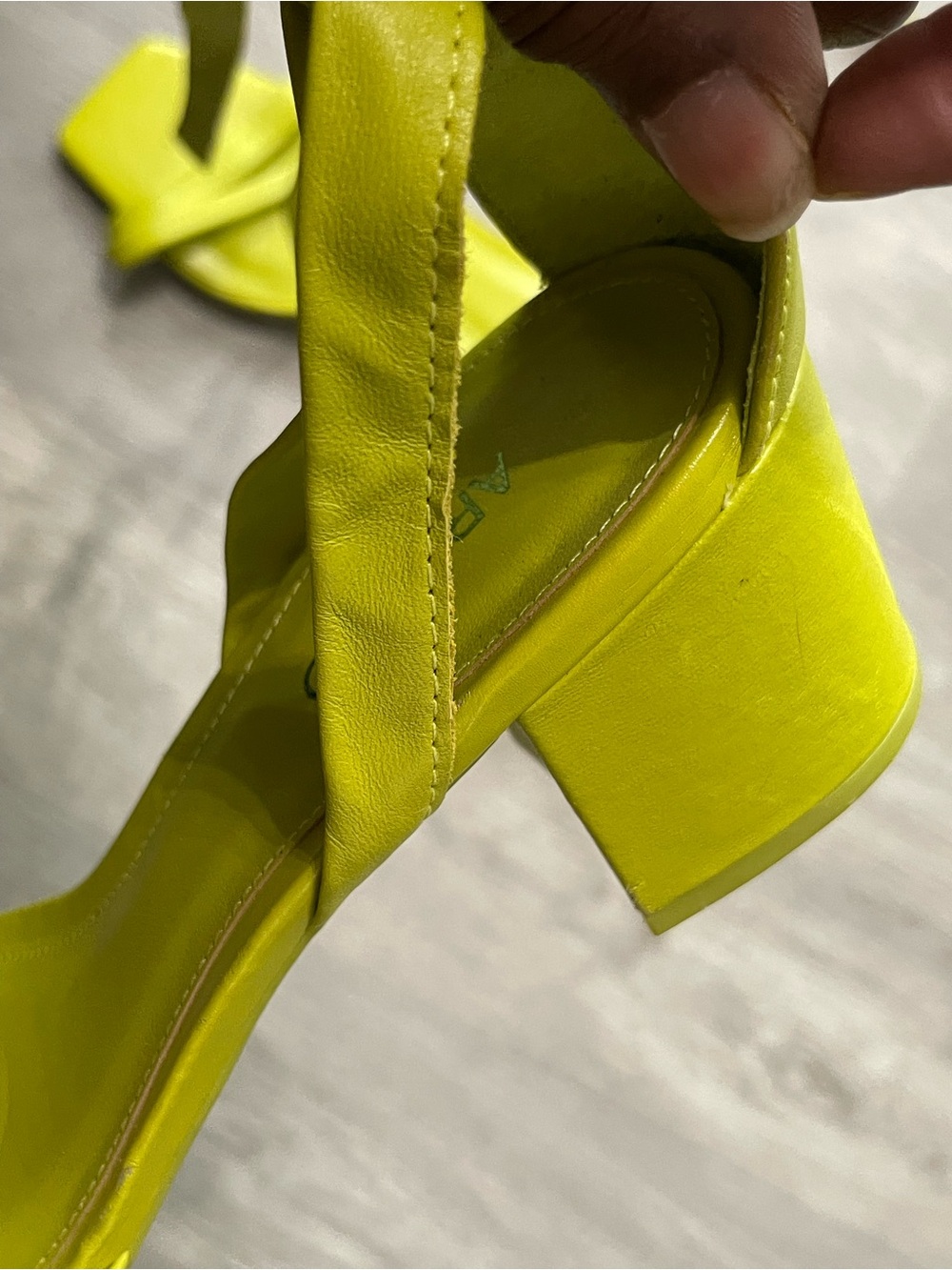 Arezzo Bright Green Strappy Heel Sandals Fairy Festival Vacation Casual Party - Picture 5 of 16
